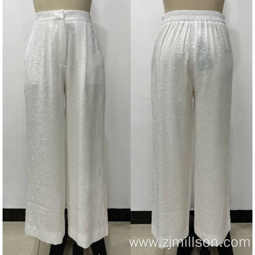 Chinese Style Women's Straight Leg Wide Leg Pants